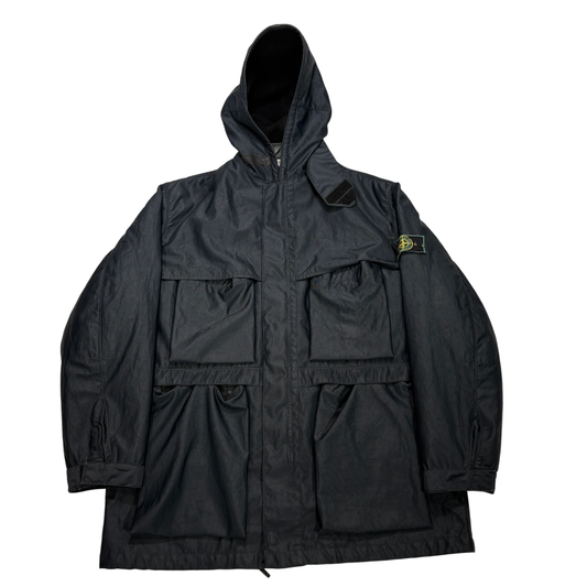 Stone Island Green Edge Dual Layer Black Jacket