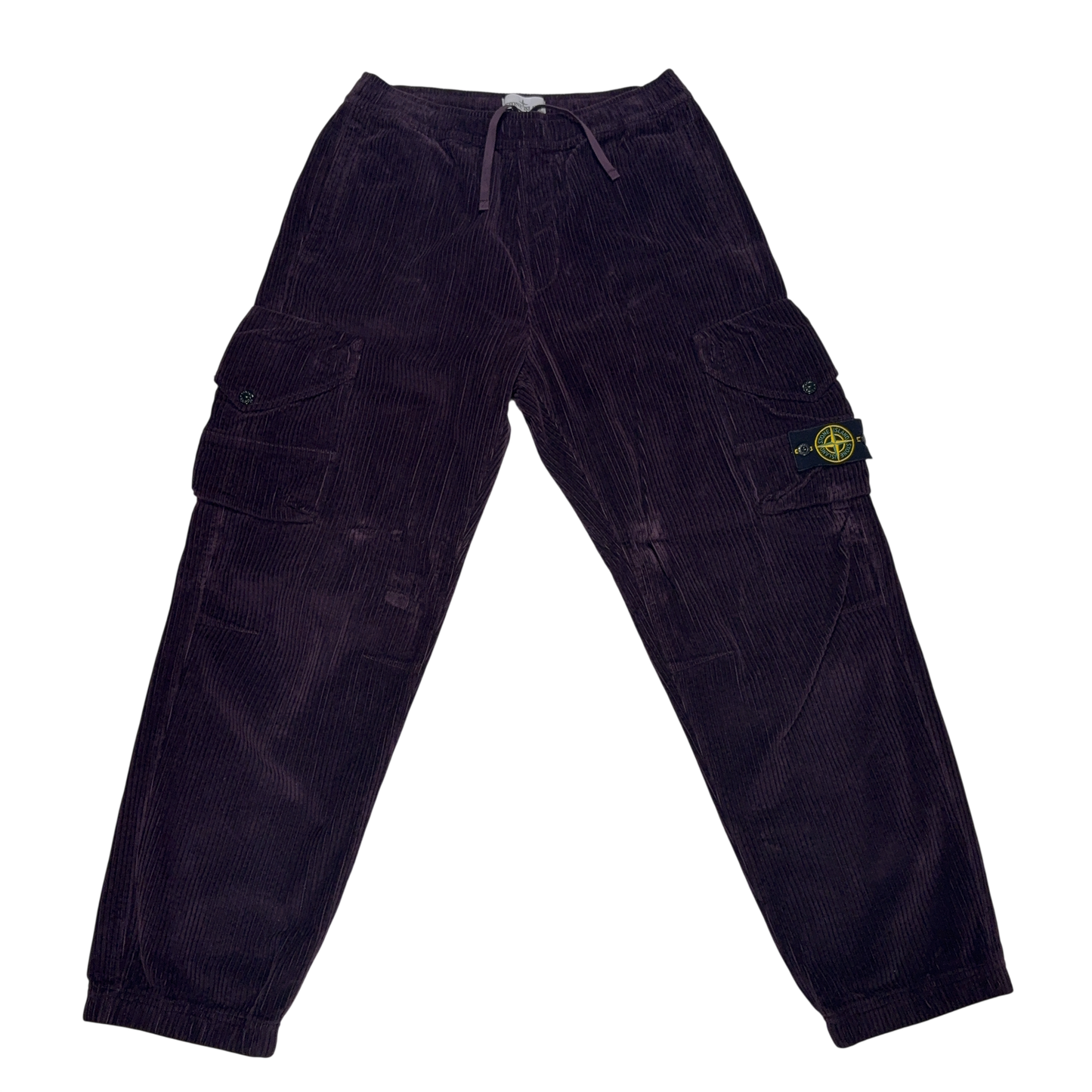 Stone Island Corduroy Joggers Purple Trousers