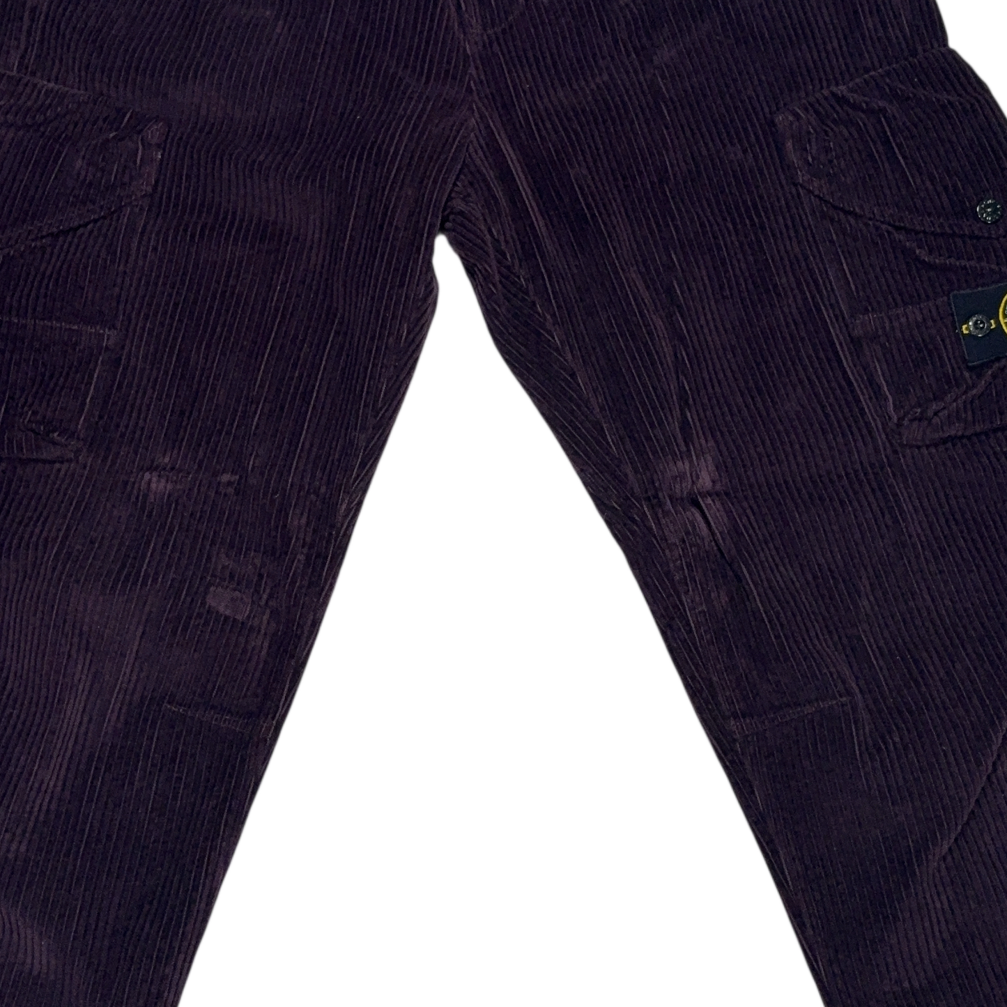 Stone Island Corduroy Joggers Purple Trousers
