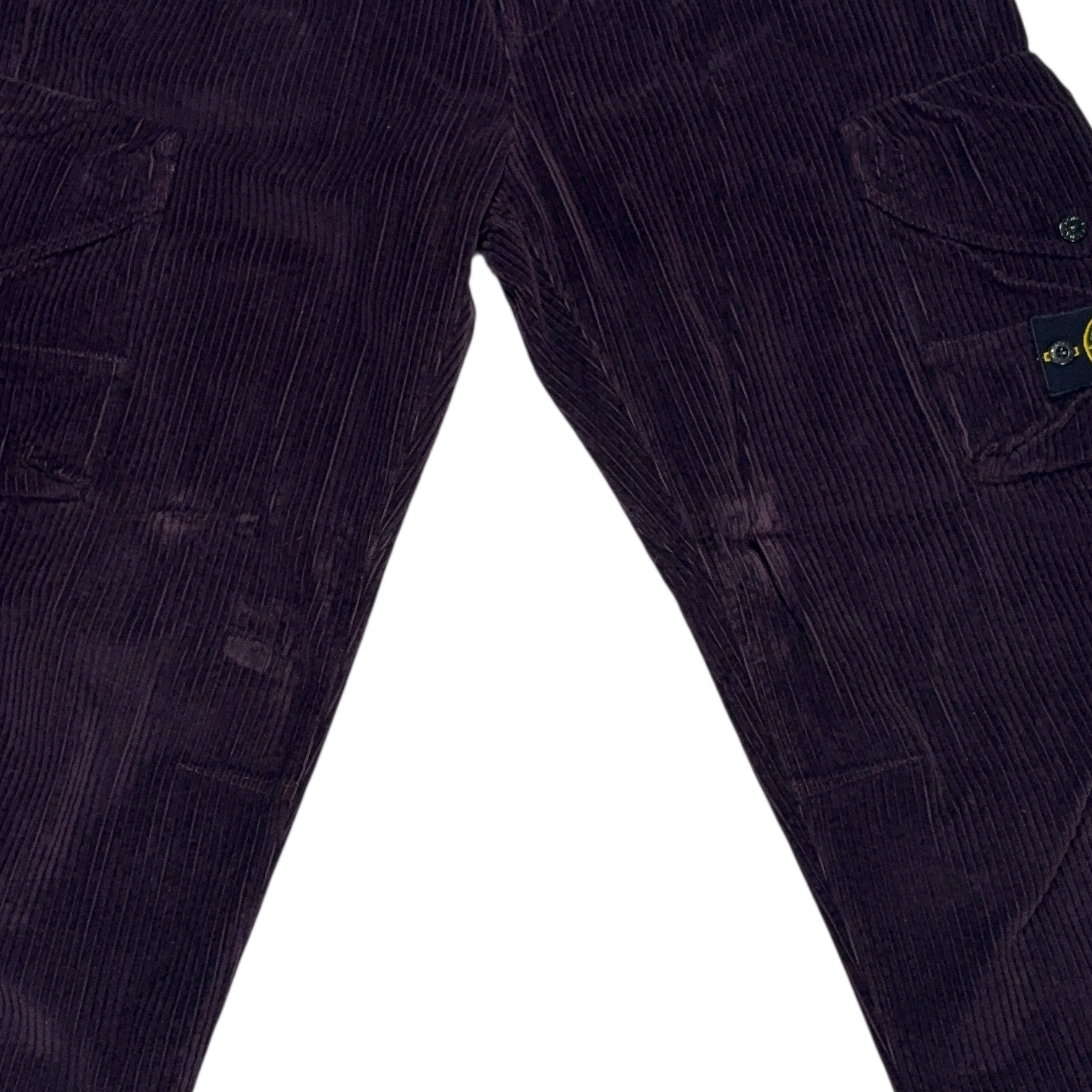 Stone Island Corduroy Joggers Purple Trousers