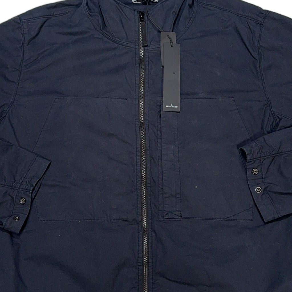 Stone Island Supima Cotton Twill Stretch-TC Hooded Jacket – Navy