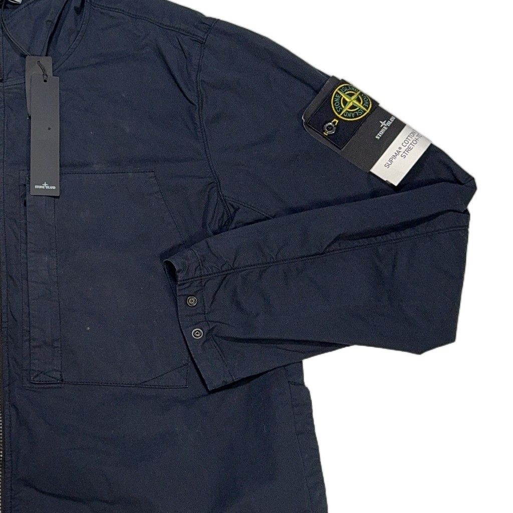 Stone Island Supima Cotton Twill Stretch-TC Hooded Jacket – Navy