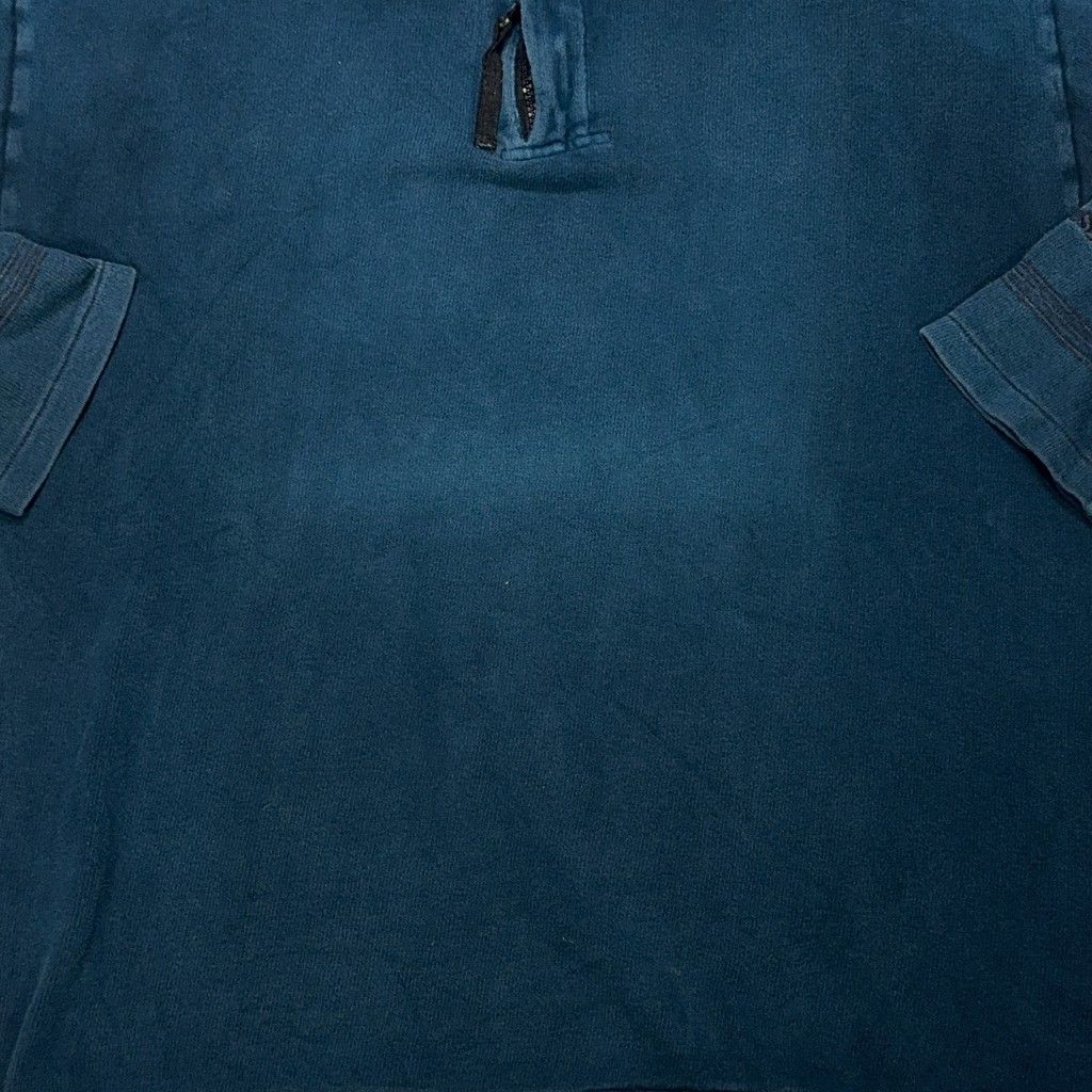 Stone Island Spell Out Long-Sleeve Polo Jumper – Blue