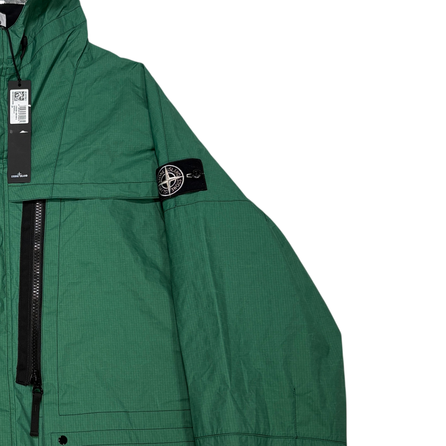Stone Island Metal Lamina Ripstop Heat Reactive Green Hooded Jacket