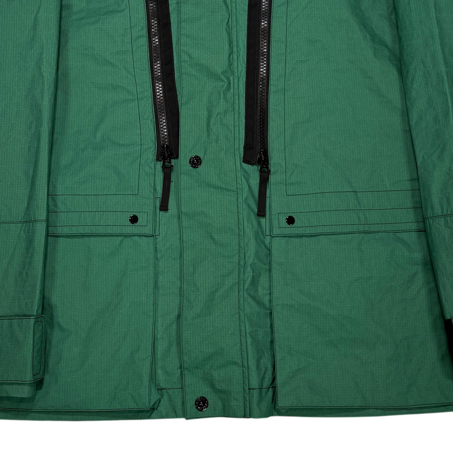 Stone Island Metal Lamina Ripstop Heat Reactive Green Hooded Jacket