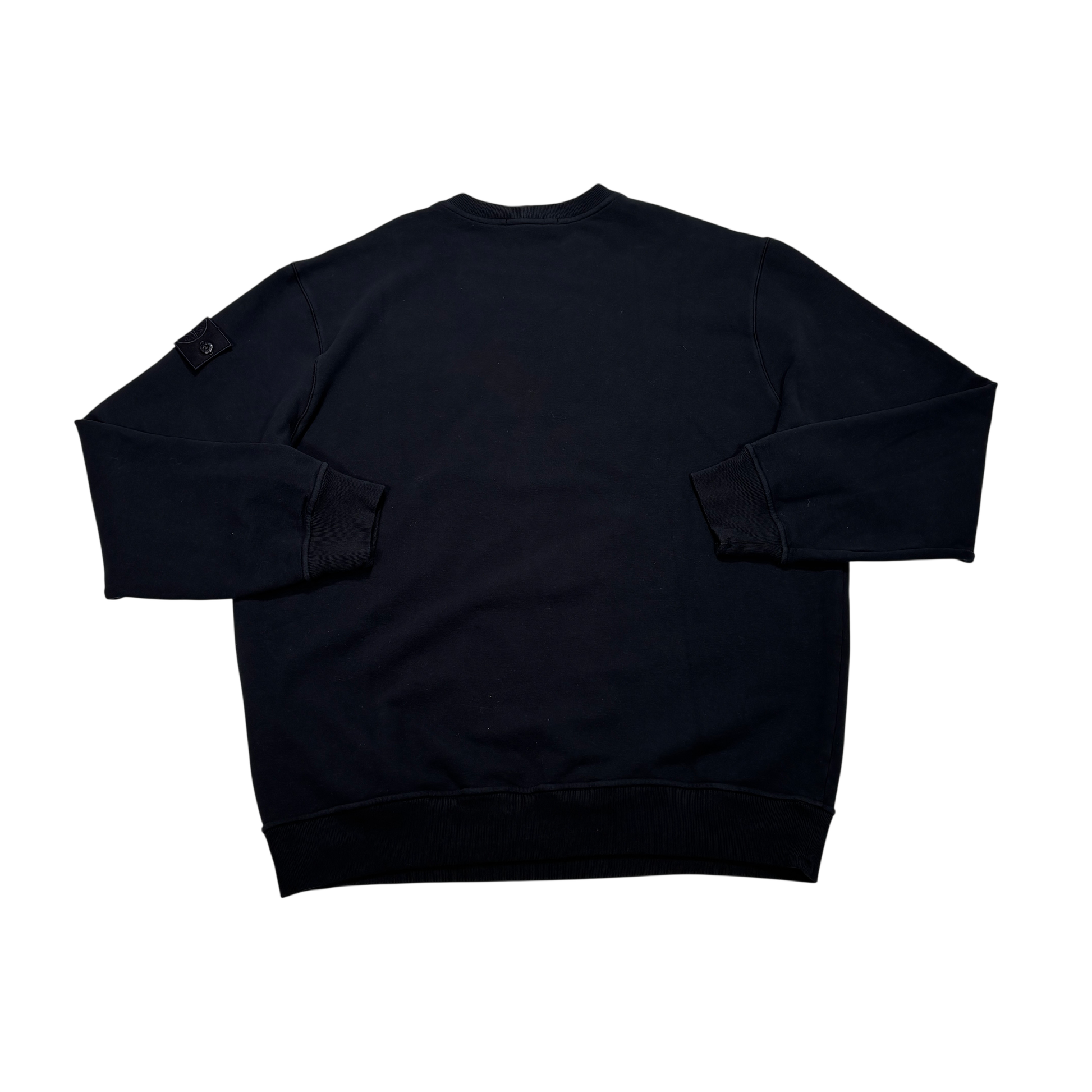 Stone Island Navy Ghost Piece Compass Patch Crewneck Jumpers