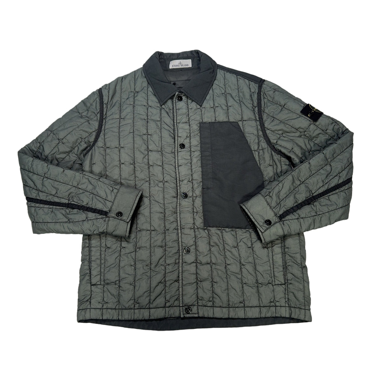 Stone Island Quilted Nylon Stella with PrimaLoft-TC Overshirt – Grey