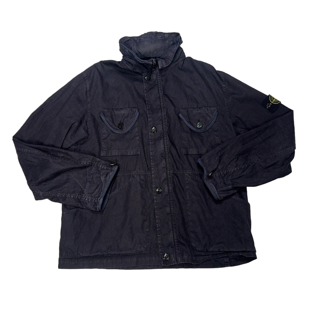 Stone Island Stand-Collar Utility Jacket – Navy