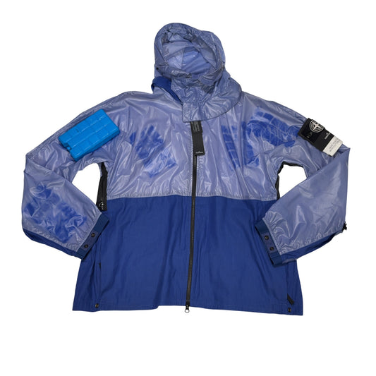 Stone Island Heat Reactive Lamy With Cotton Linen Tela Blue Jacket