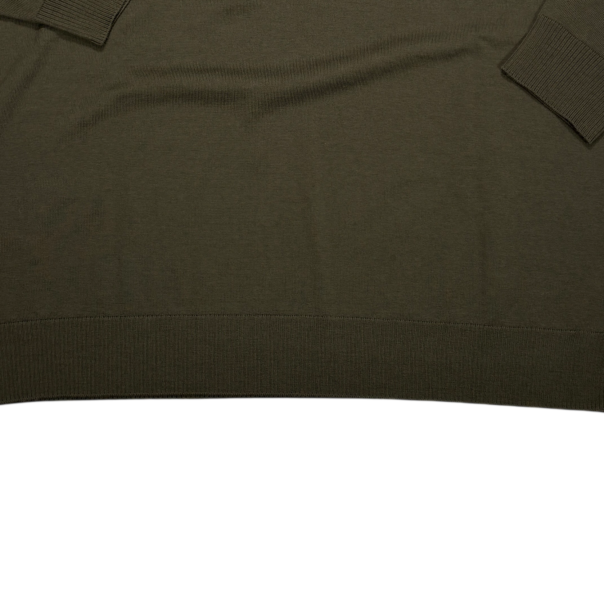 Stone Island Green Compass Patch Turtle Neck Jumper