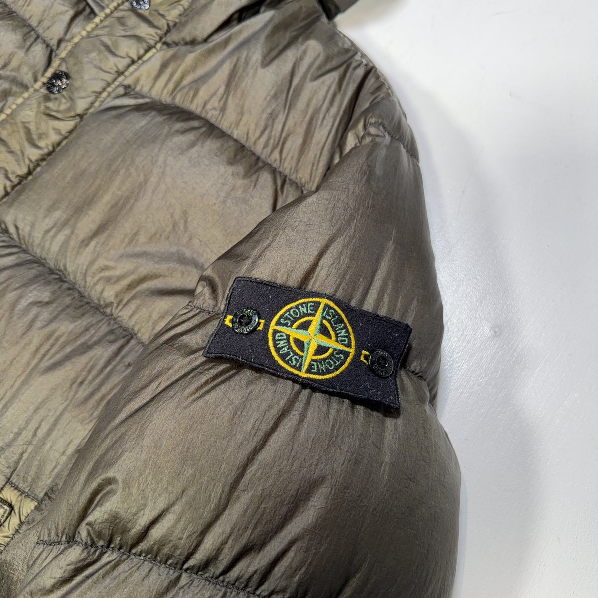 Stone Island Garment Dyed Down 26 GR X SQM N Hooded Jacket – Brown