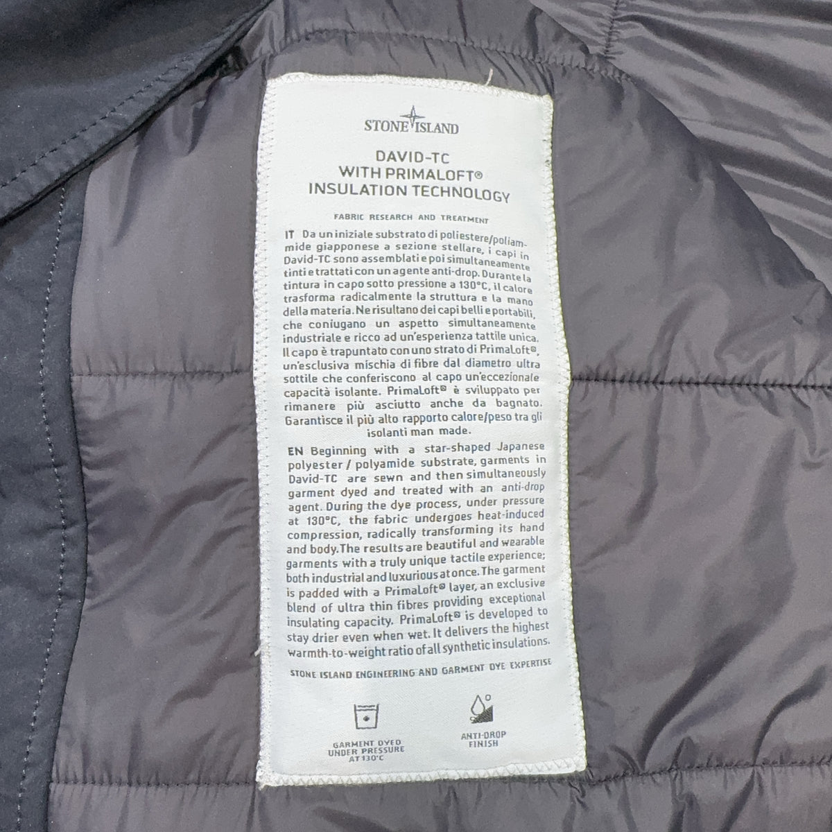 Stone Island David-TC PrimaLoft Coat – Navy