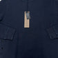 Stone Island Crew Neck Sweatshirt with Side Snaps – Navy