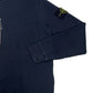Stone Island Crew Neck Sweatshirt with Side Snaps – Navy