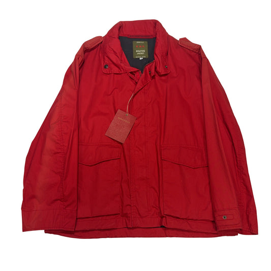 Boneville 19922 Cotton Boating Jacket With Tuck Away Hood Red Jacket