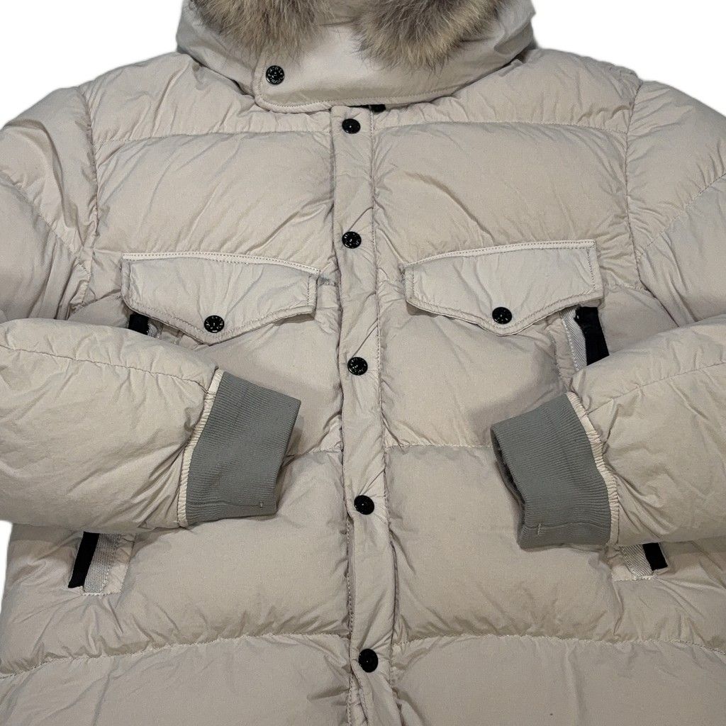 Stone Island Garment Dyed Organic Feel NY Down Beige Coat