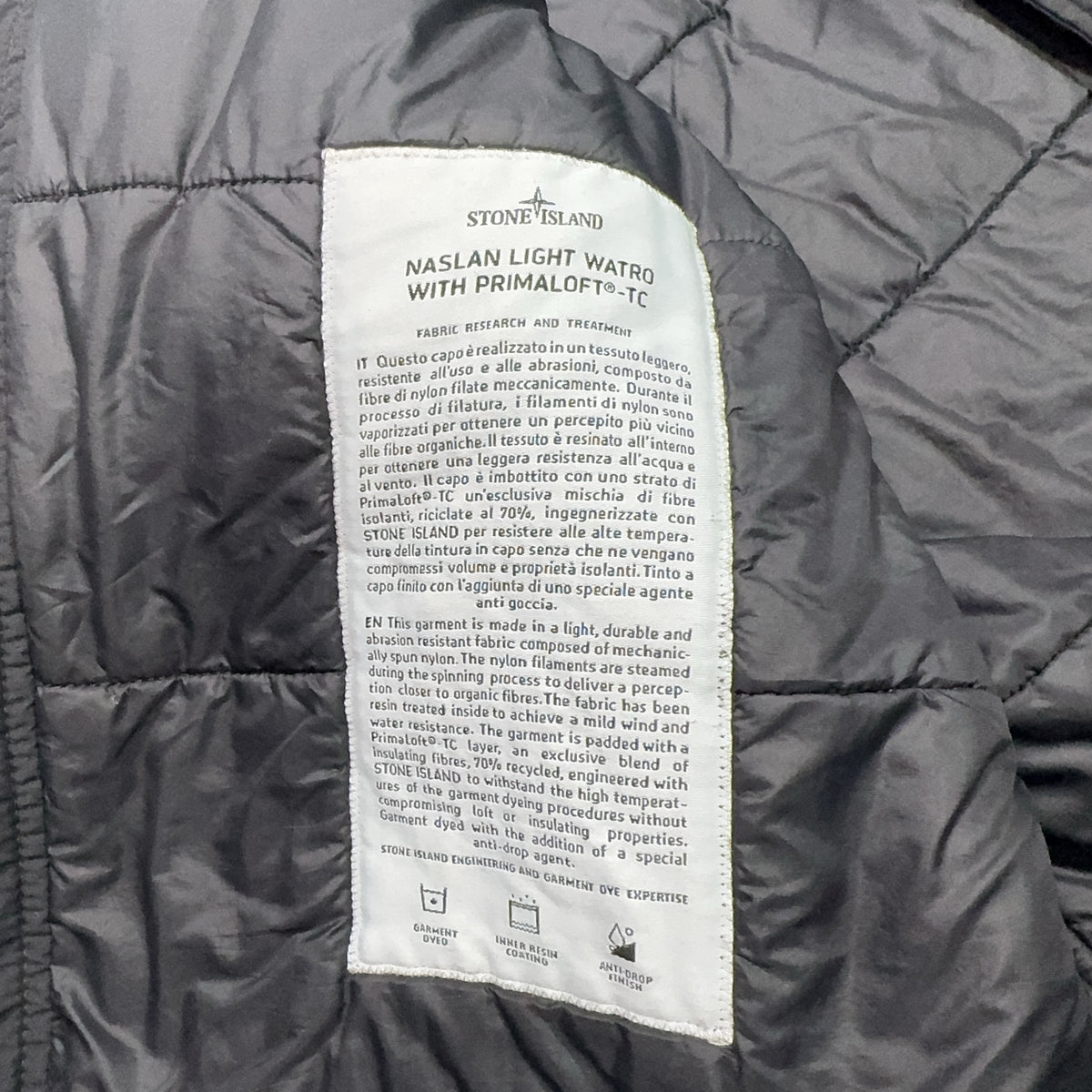 Stone Island Naslan Light Watro Hooded Long Parka – Black