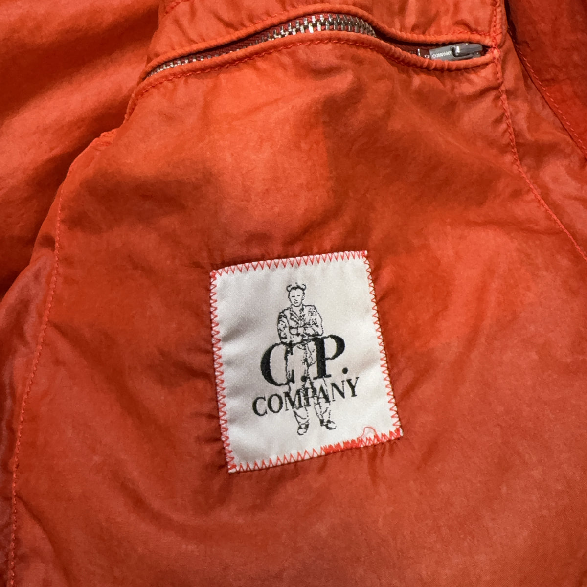 Cp Company Double Goggle Orange Coat