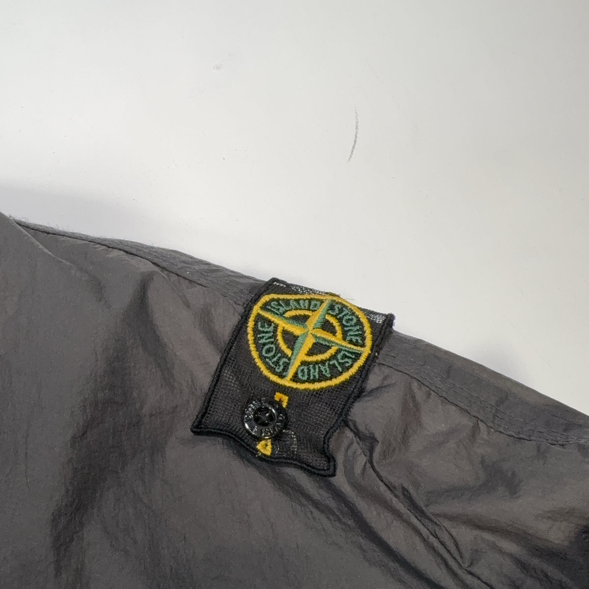 Stone Island Mesh Badge Goose Down Grey Coat