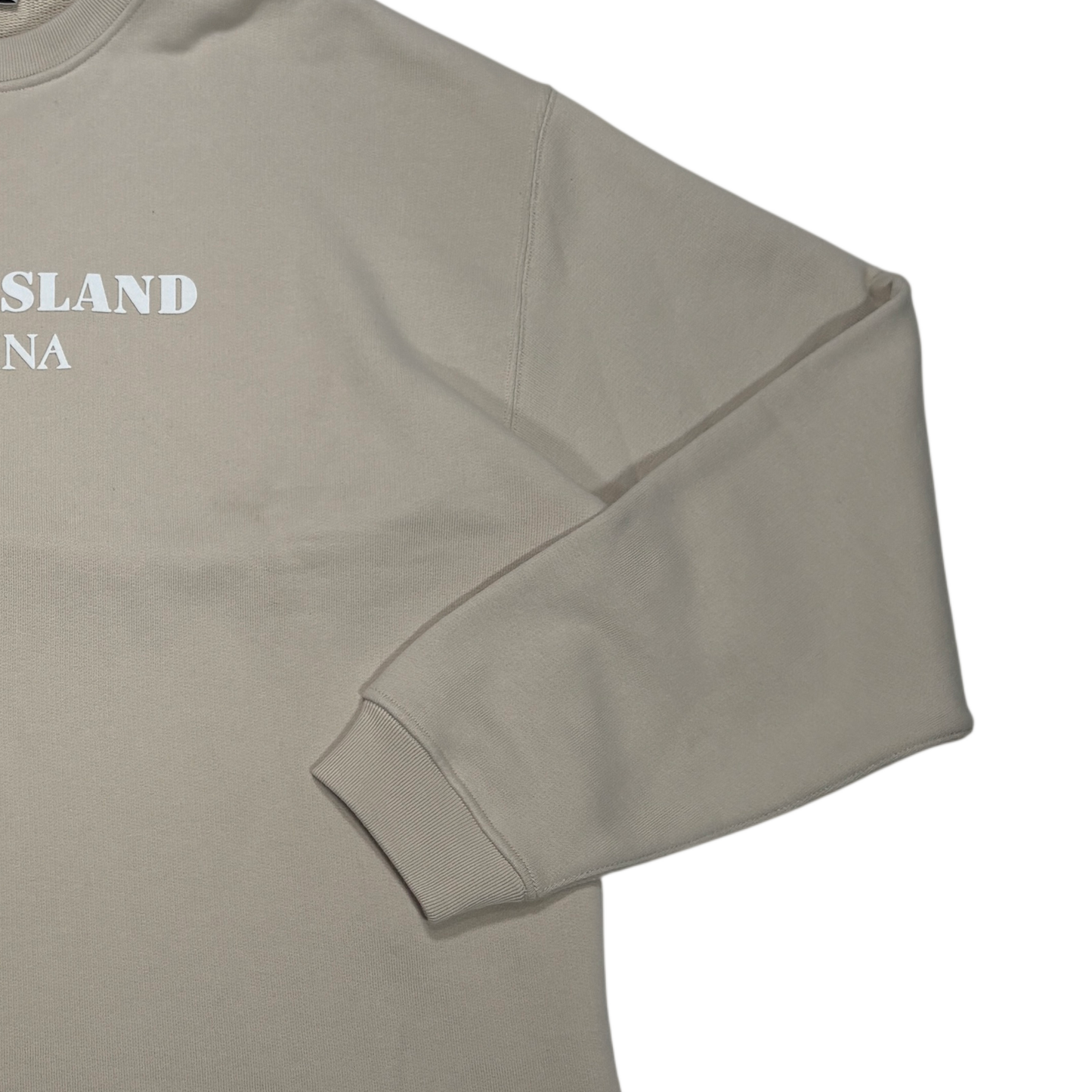 Stone Island Beige Marina Spell Out Logo Jumper