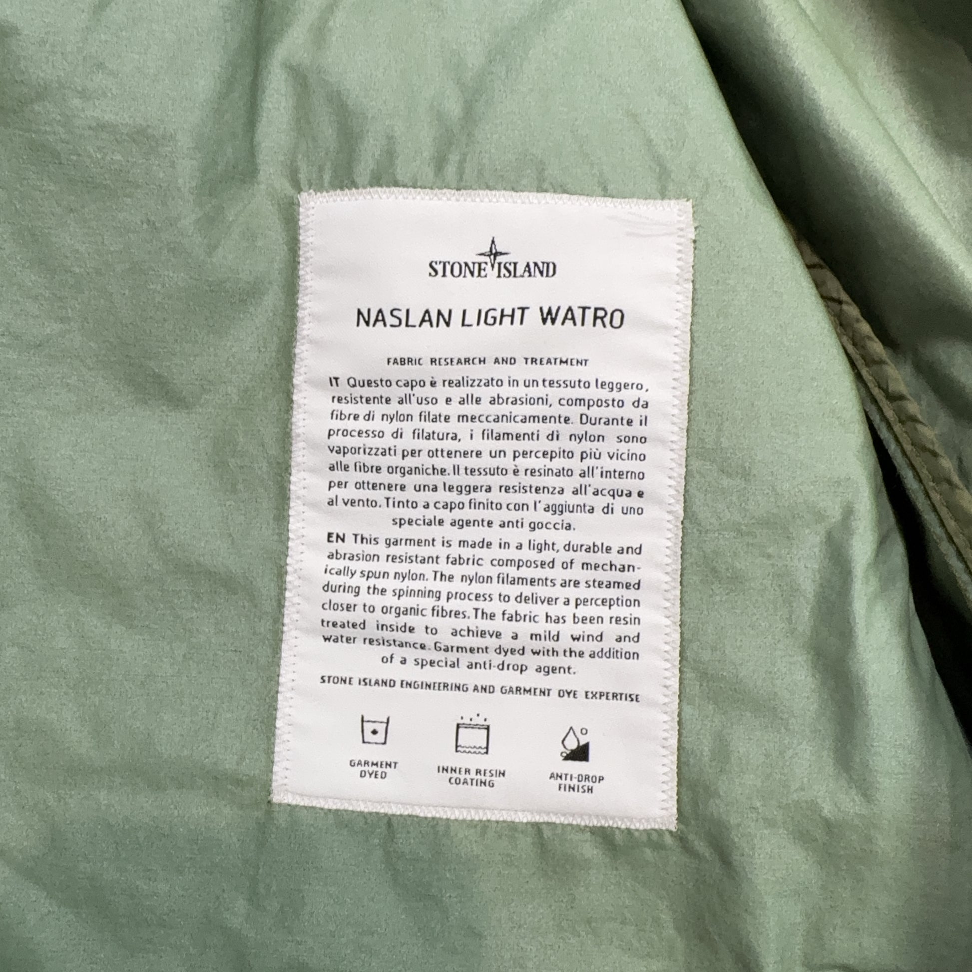 Stone Island Naslan Light Watro Green Jacket