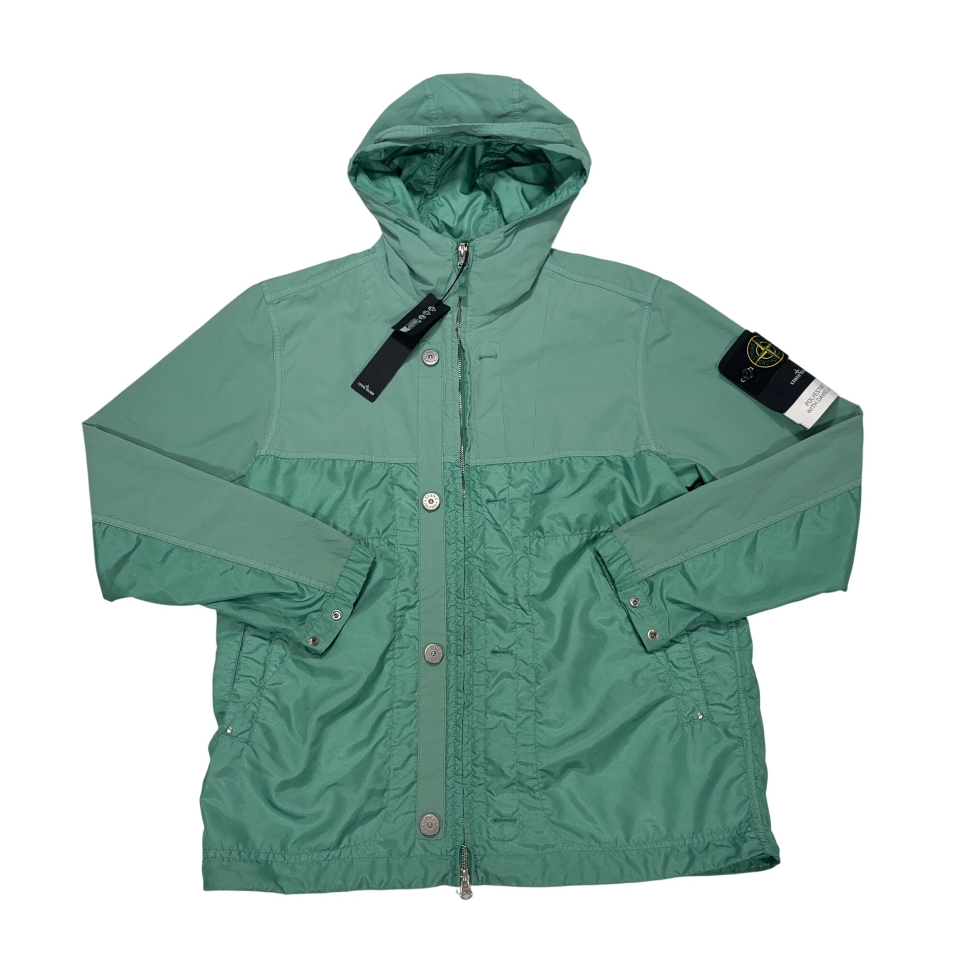 Stone Island Polyester Tela With David Light-TC Green Jacket
