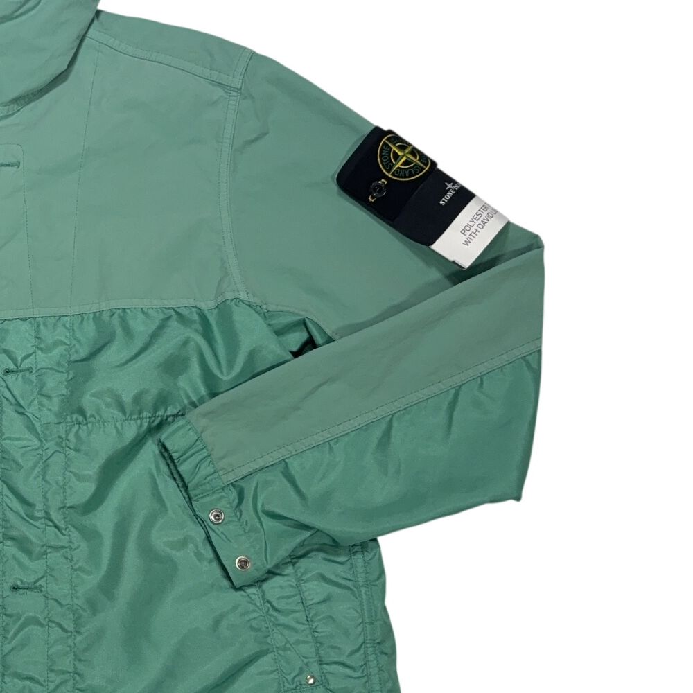 Stone Island Polyester Tela With David Light-TC Green Jacket
