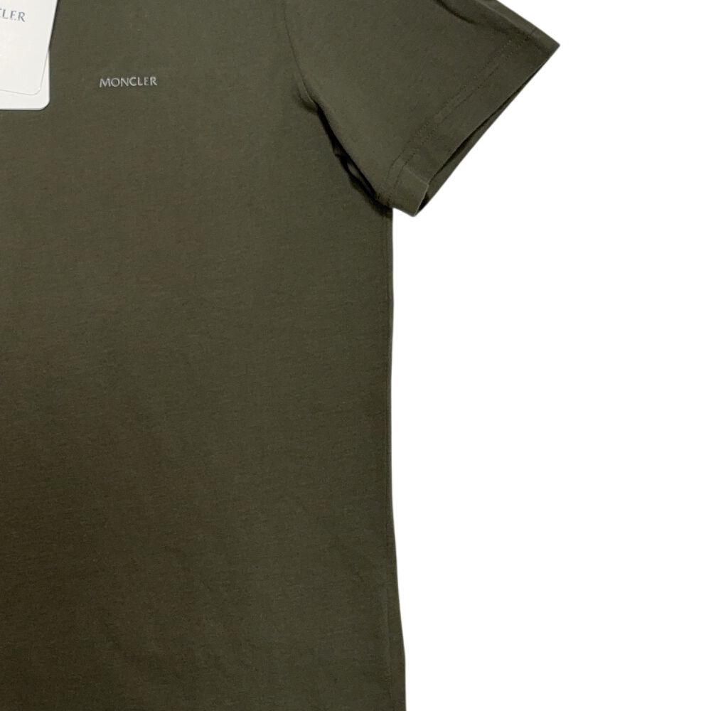 Moncler Front Graphic With Shoulder Badge Green T-shirt