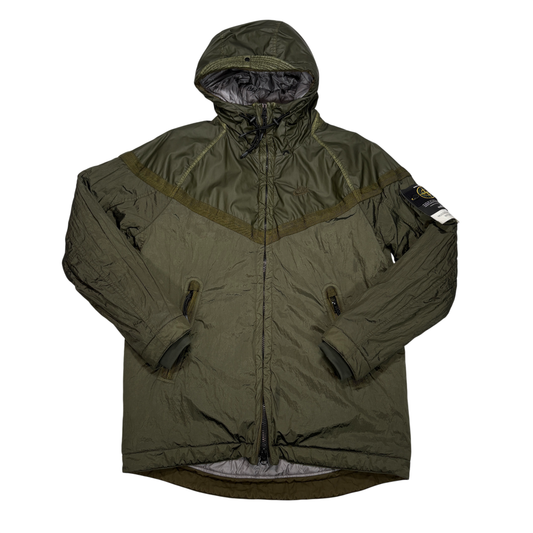 Nike X Stone Island Green Mussola Gommata / Nylon Metal Jacket