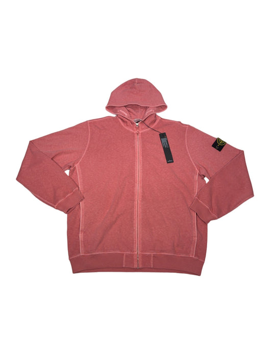 Stone Island Full-Zip Hoodie – Pink