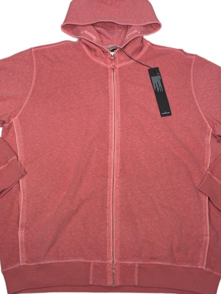 Stone Island Full-Zip Hoodie – Pink
