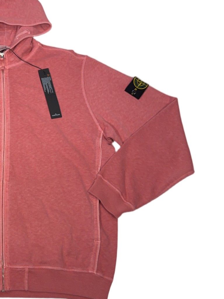 Stone Island Full-Zip Hoodie – Pink