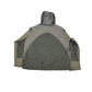 Moncler Hague Giubbotto Colour-Block Hooded Jacket – Olive Green / Grey