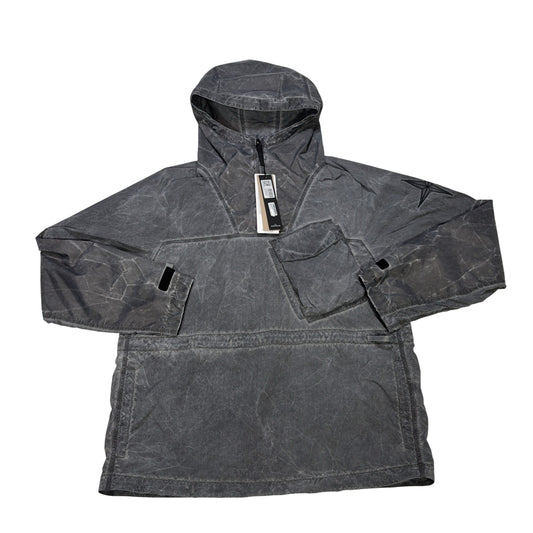 Stone Island Uneven Pigment Dyed Nylon Smerigliato + Nylon Canvas Grey Jacket