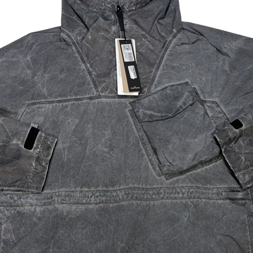Stone Island Uneven Pigment Dyed Nylon Smerigliato + Nylon Canvas Grey Jacket