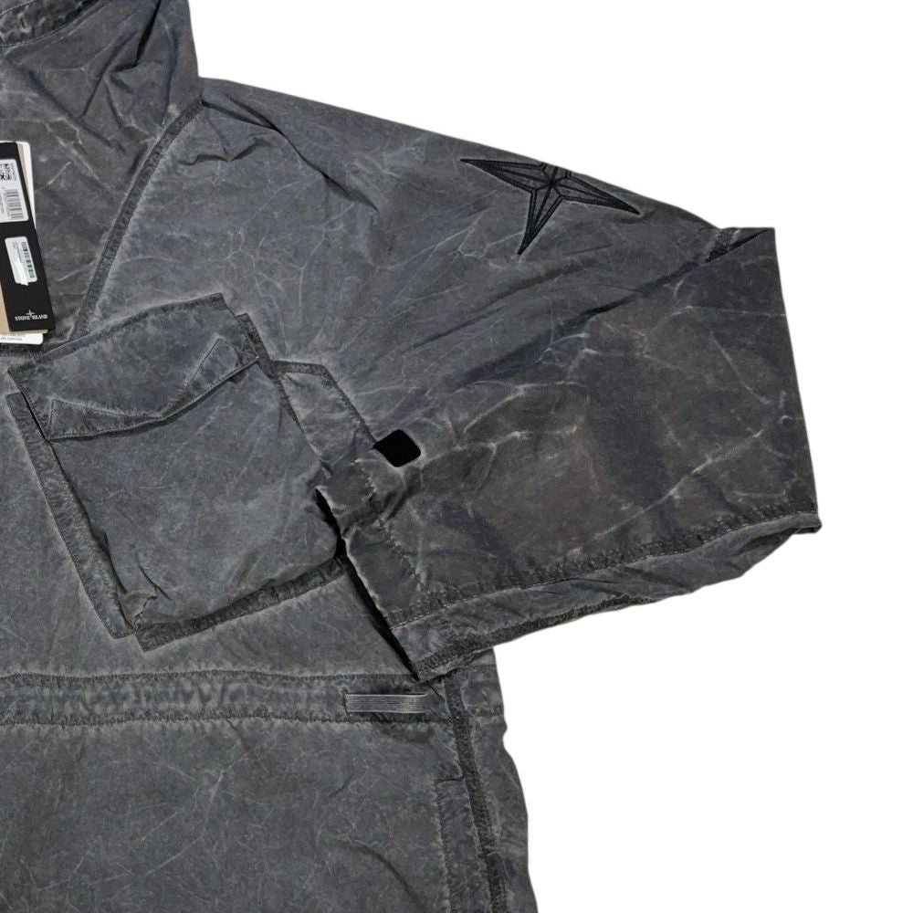 Stone Island Uneven Pigment Dyed Nylon Smerigliato + Nylon Canvas Grey Jacket
