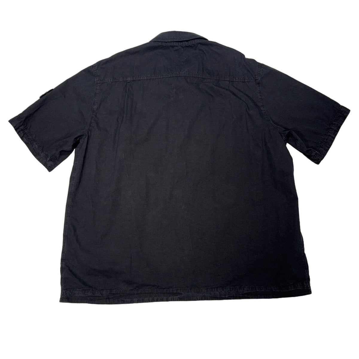 Stone Island Badge Short-Sleeve Shirt – Black