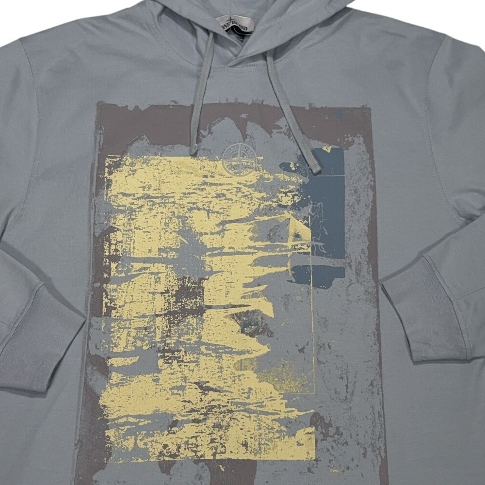 Stone Island Front Graphic Blue Hoodie