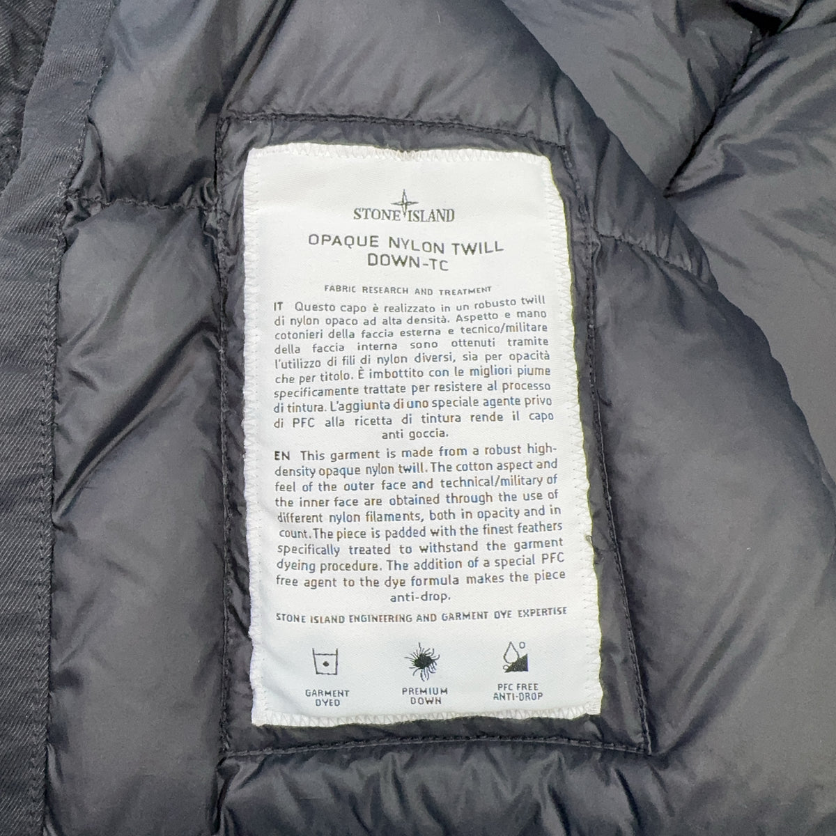 Stone Island Opaque Nylon Twill Down-TC Hooded Parka – Black