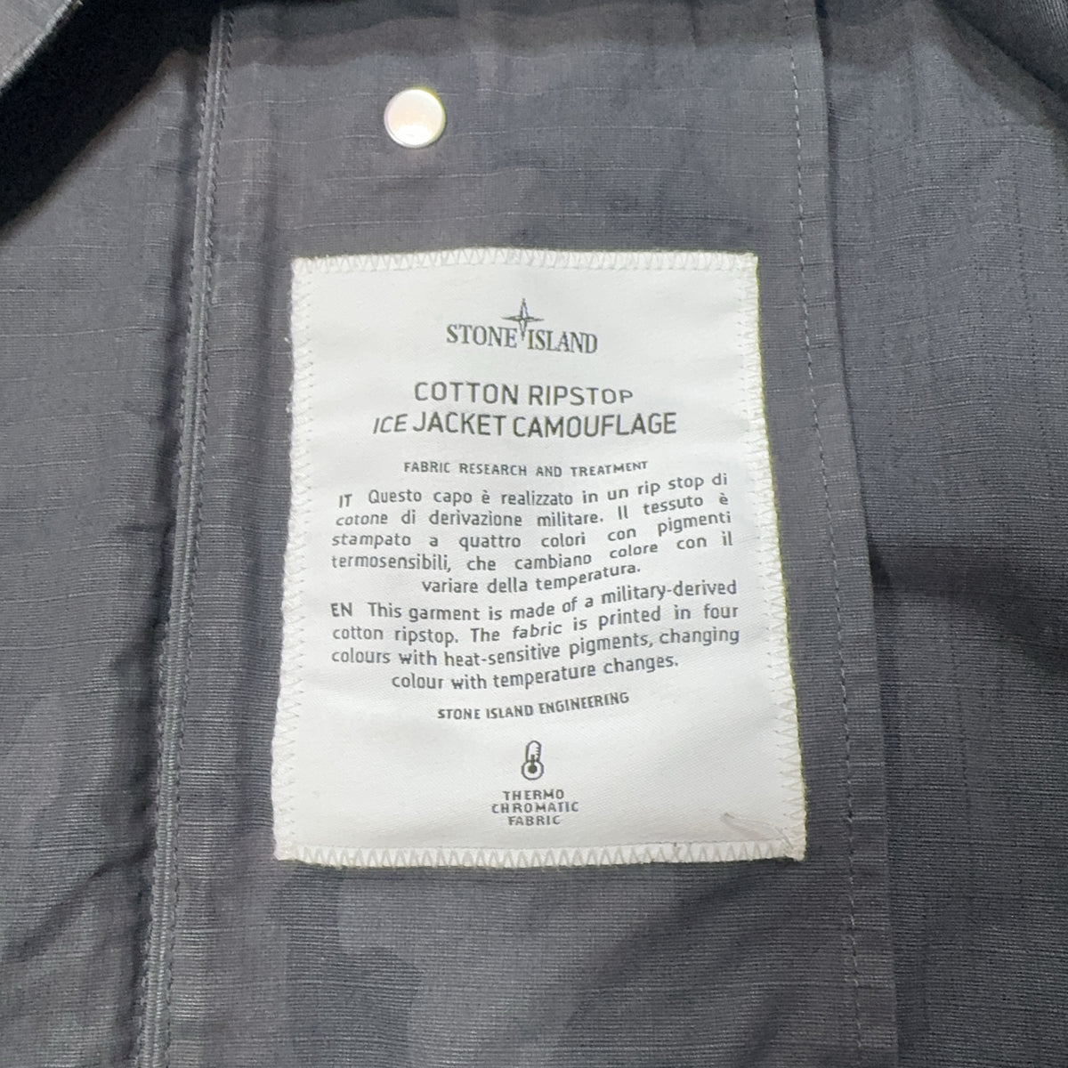 Stone Island x Supreme Heat Reactive Button-Up Jacket – Grey