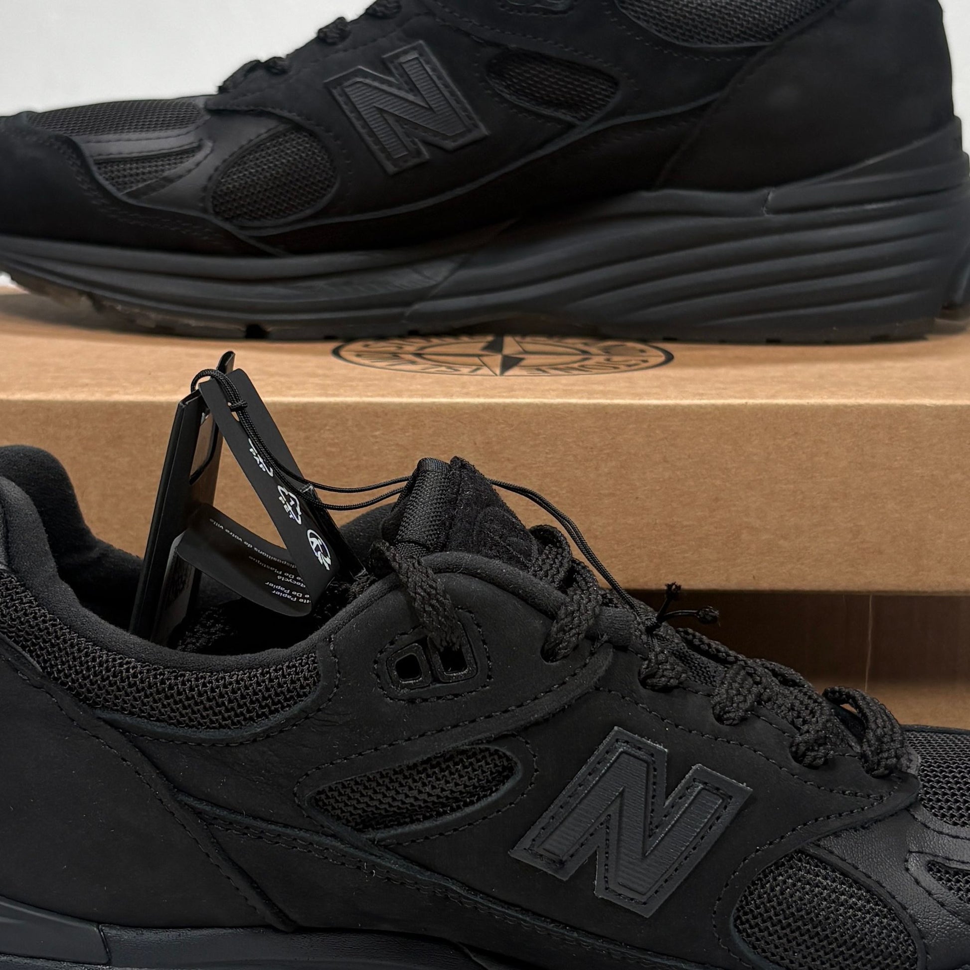 Stone Island X New Balance 991V2 Ghost Black Trainers