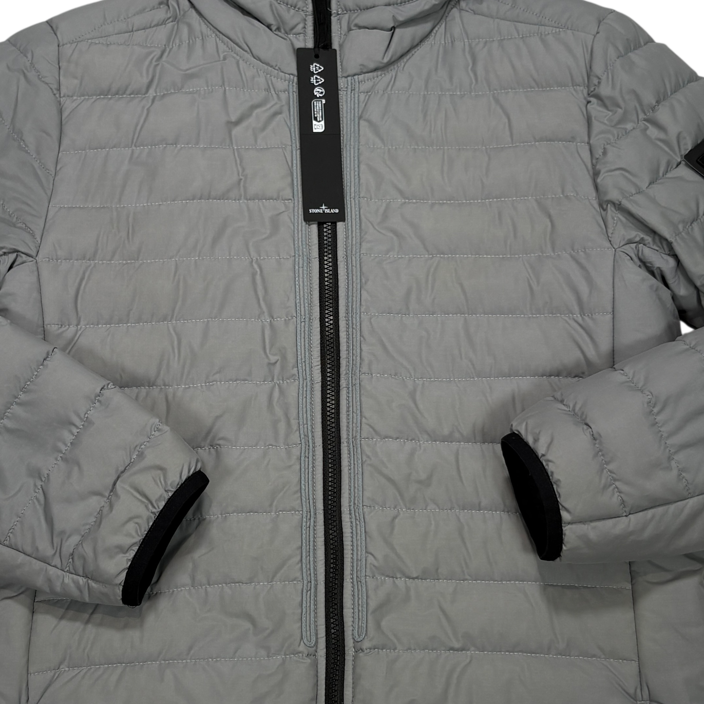 Stone Island Grey 0-Cotton / R-Nylon Tela Puffer Jacket