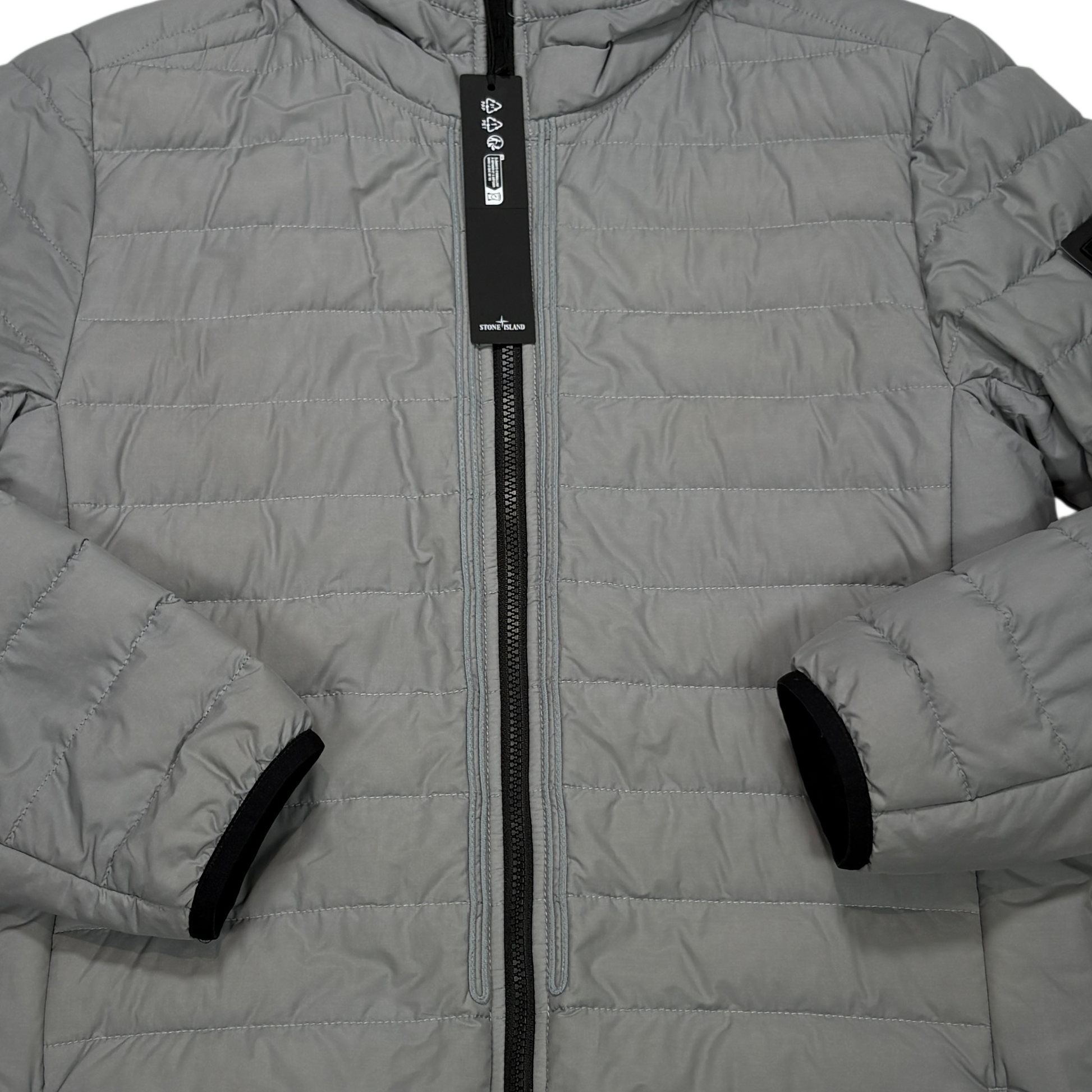 Stone Island Grey 0-Cotton / R-Nylon Tela Puffer Jacket