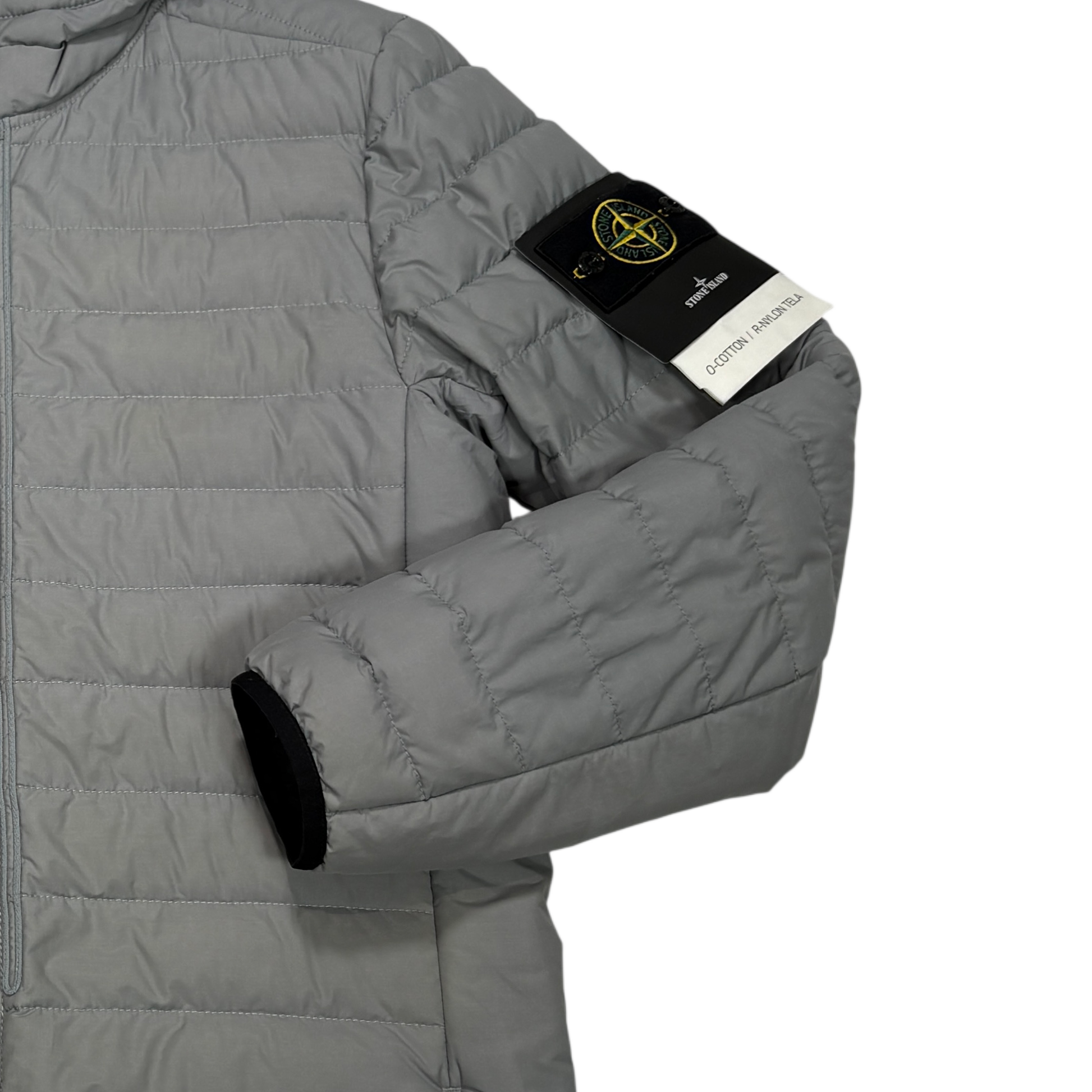Stone Island Grey 0-Cotton / R-Nylon Tela Puffer Jacket