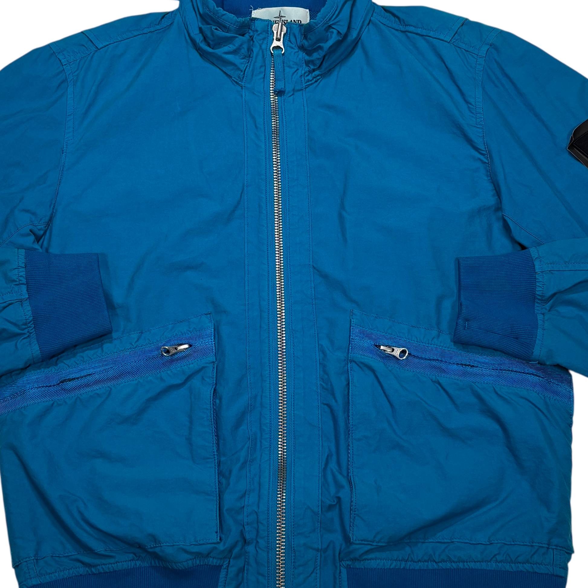 Stone Island Blue Light Cotton Nylon Twill Jacket