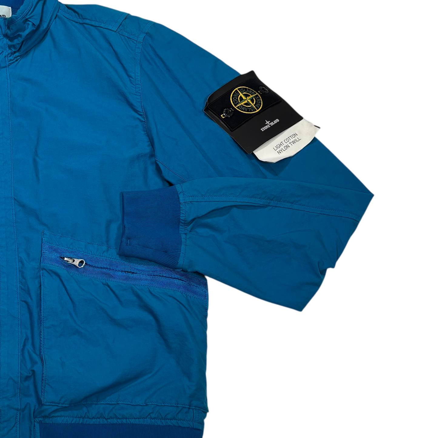 Stone Island Blue Light Cotton Nylon Twill Jacket