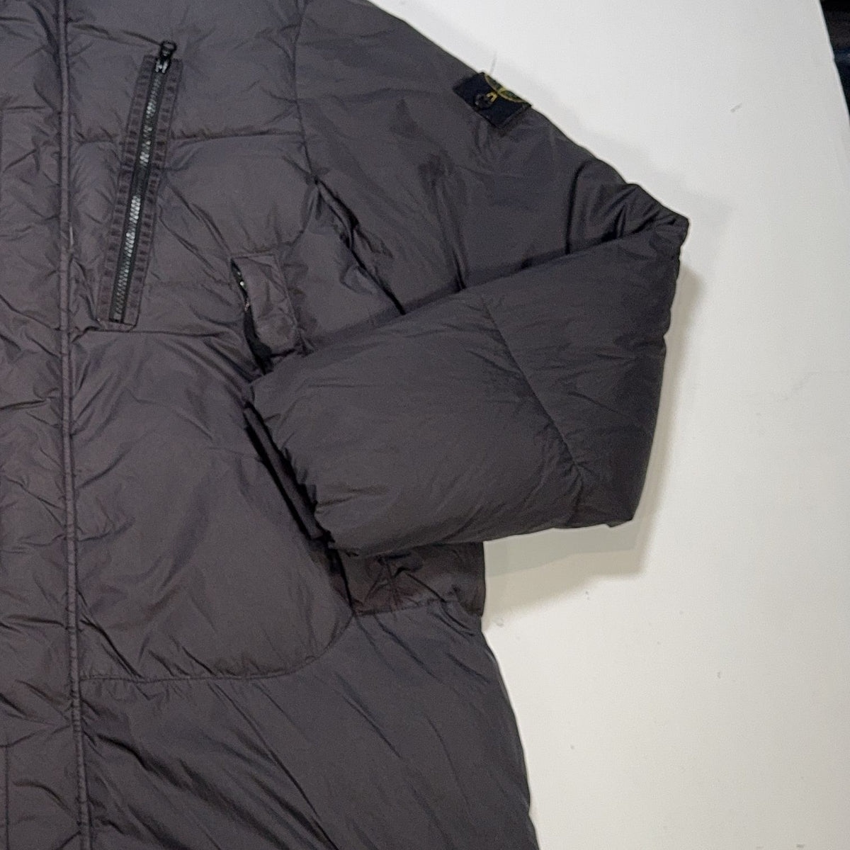 Stone Island Garment Dyed Crinkle Reps NY Down Black Coat