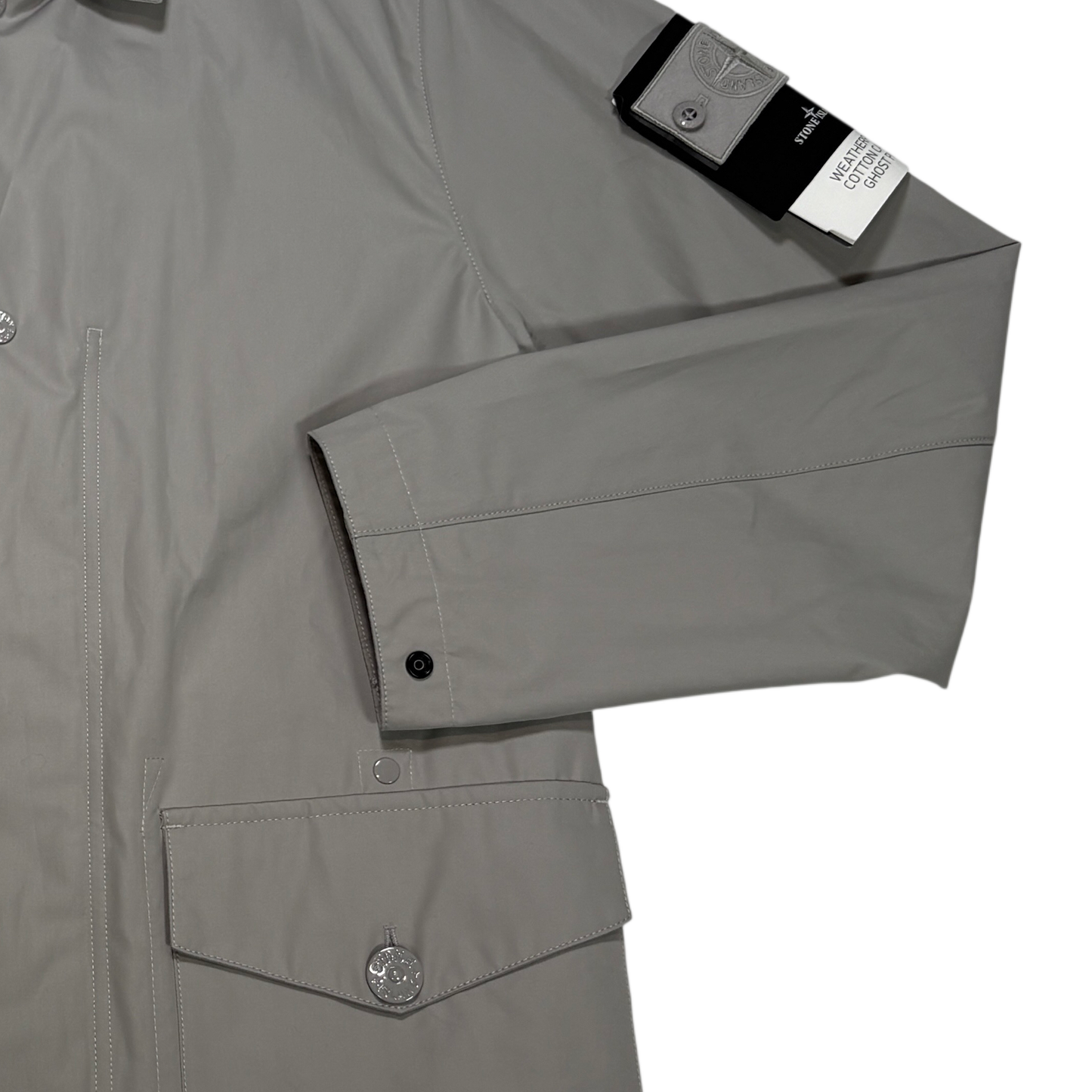 Stone Island Weatherproof Cotton Canvas Ghost Piece Grey Jacket