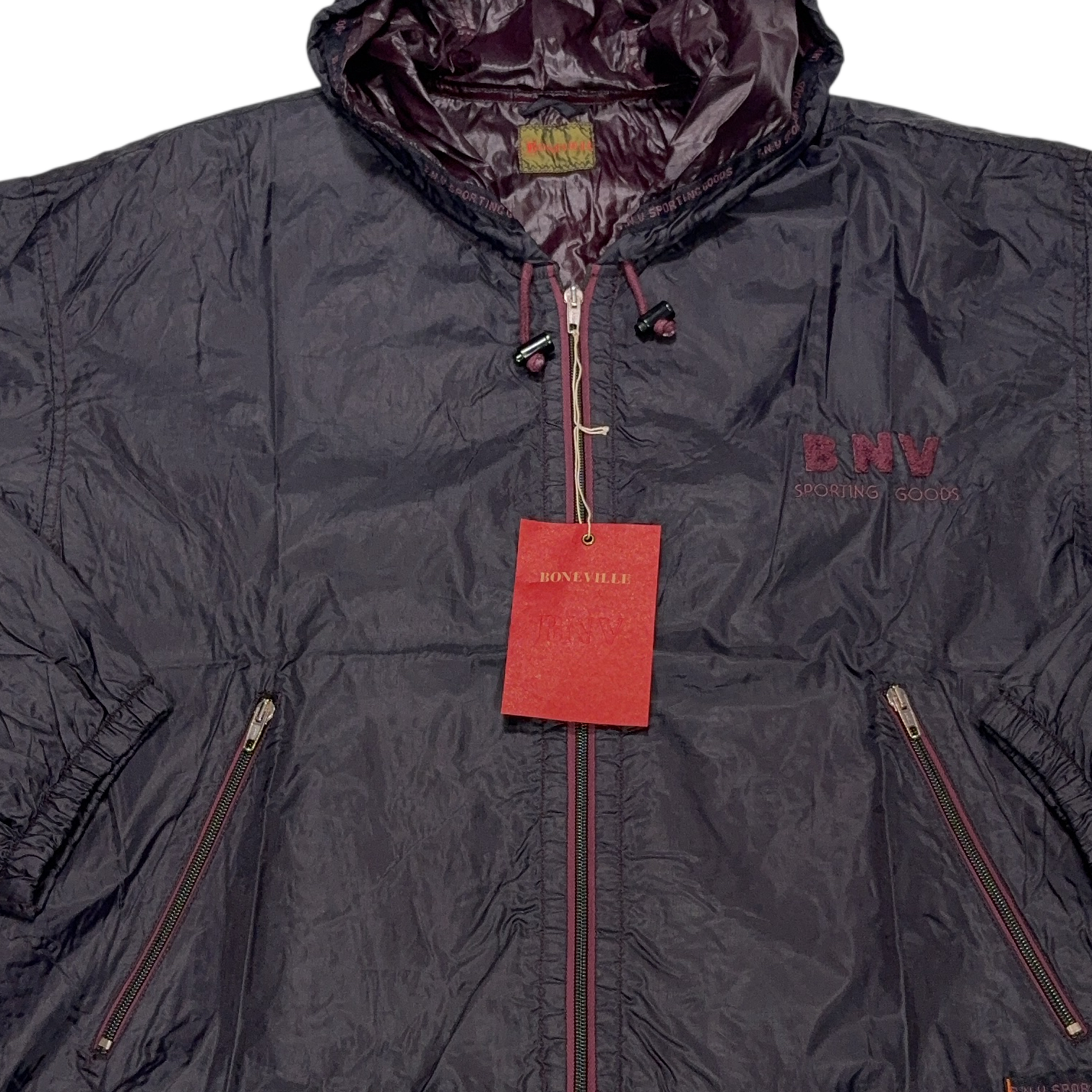 Boneville 1992 WindBreaker Black Jacket