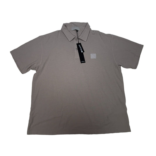 Stone Island Grey Ghost Logo Patch Grey Polo Shirt
